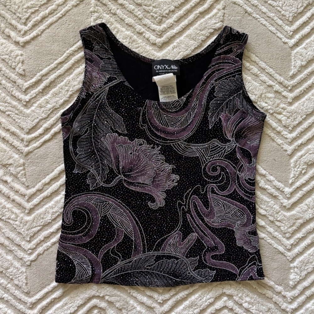 Vintage 90s Glitter Fairygoth Blouse